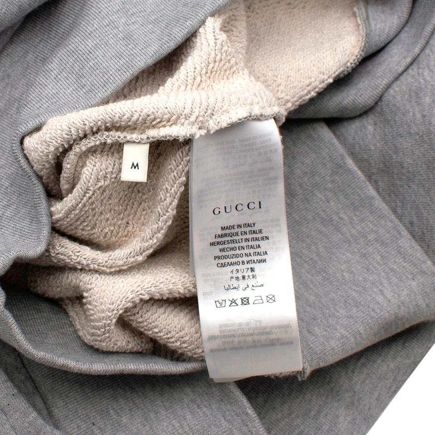 Grauer Marl Jersey-Logo- Hoodie von Gucci mit Drachenstickerei - US 8 im Angebot 5