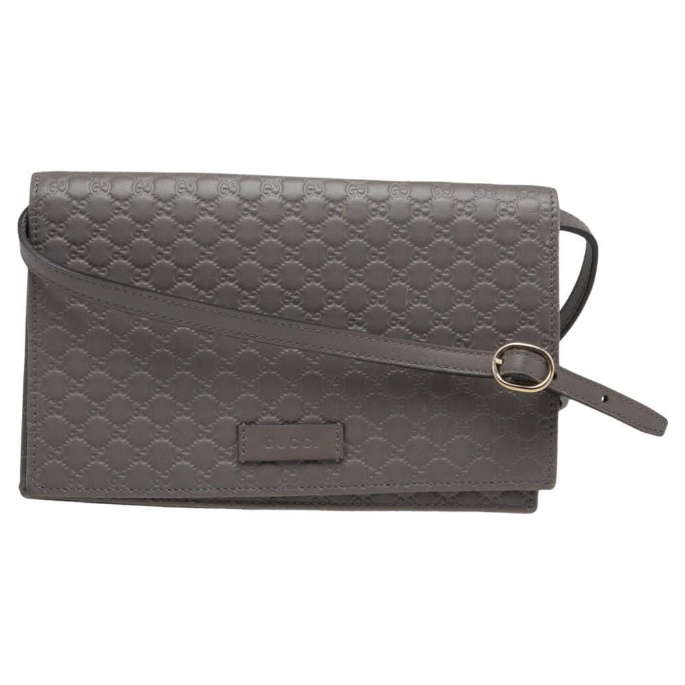 Gucci GG Zip Clutch Micro Guccissima Black in Leather with Gold-tone - US