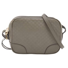Gucci Grey Microguccissima Leather Bree Crossbody Bag