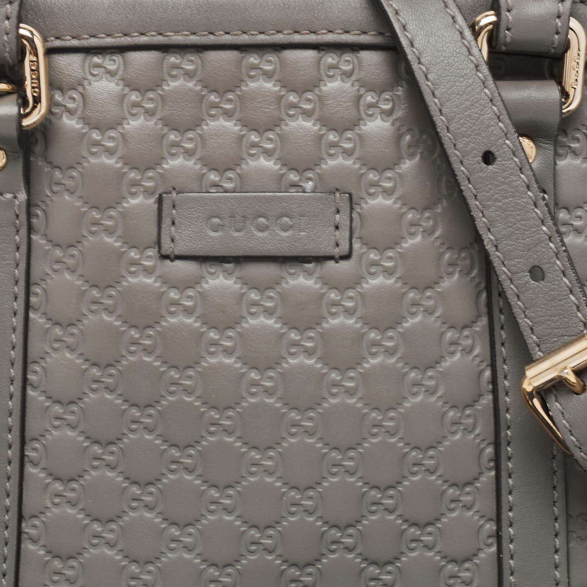 Women's Gucci Grey Microguccissima Leather Mini Dome Bag For Sale
