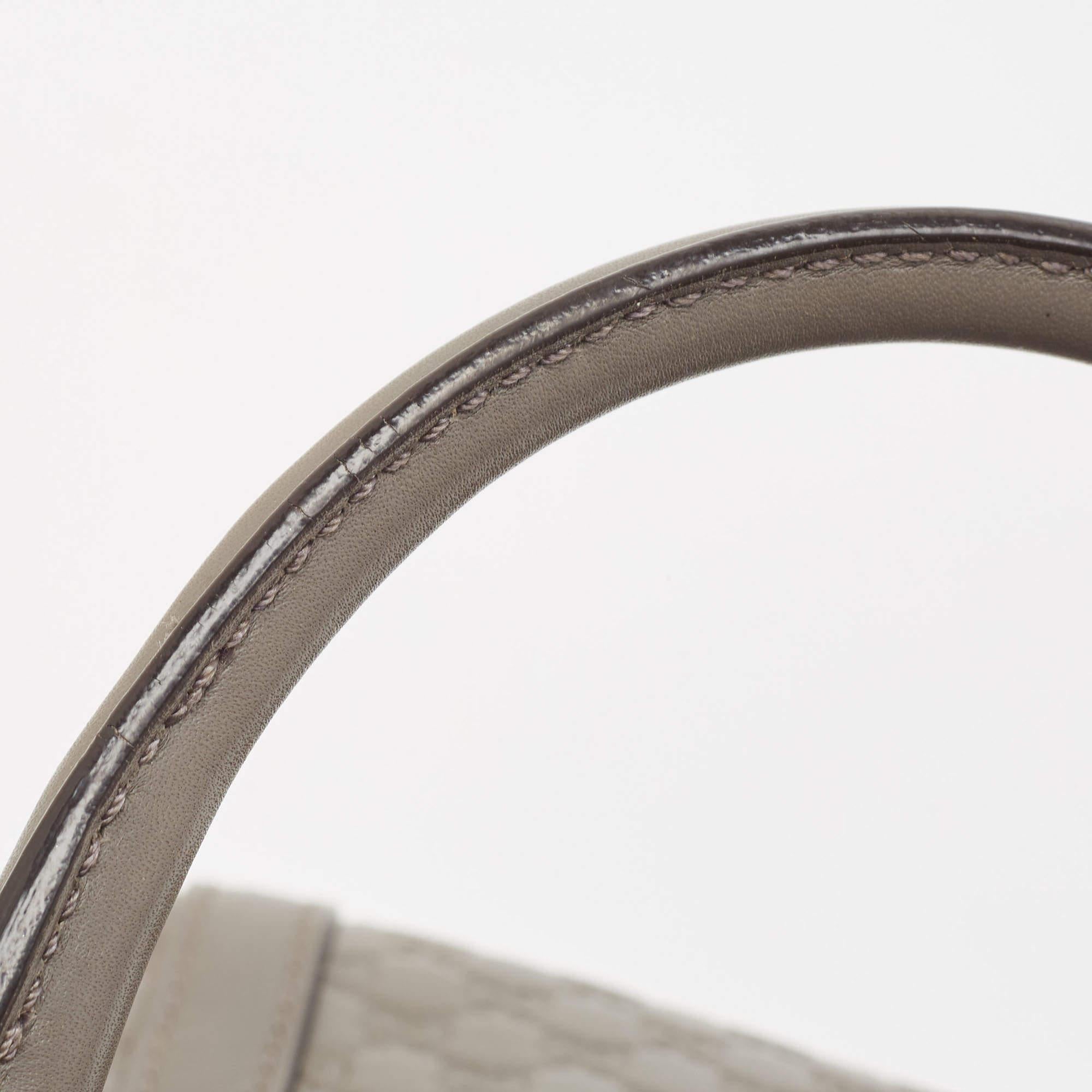 Gucci Grey Microguccissima Leather Mini Dome Bag For Sale 1
