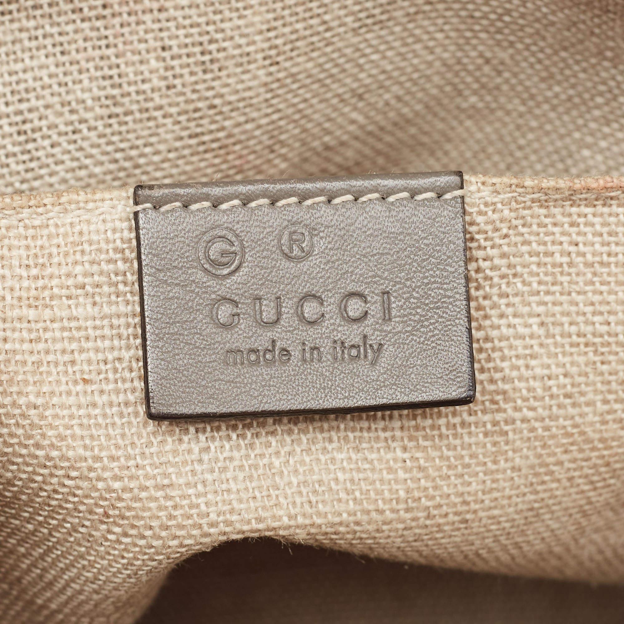 Gucci Grey Microguccissima Leather Mini Dome Bag For Sale 4