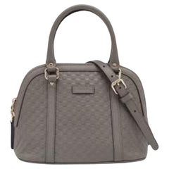 Used Gucci Grey Microguccissima Leather Mini Dome Bag