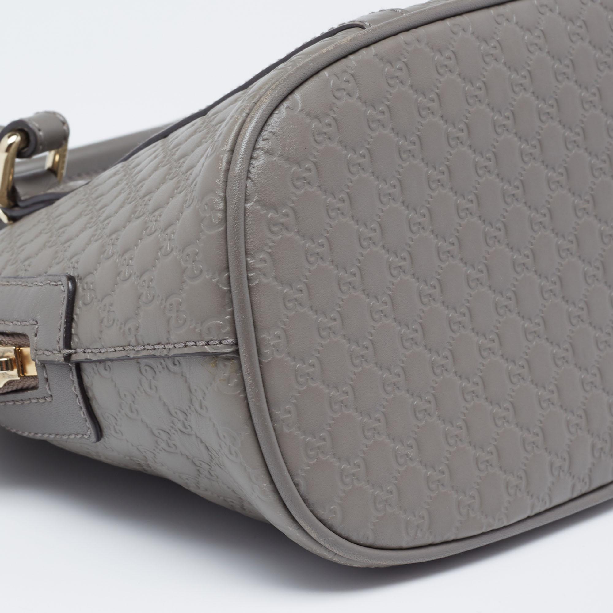 Women's Gucci Grey Microguccissima Leather Mini Dome Satchel