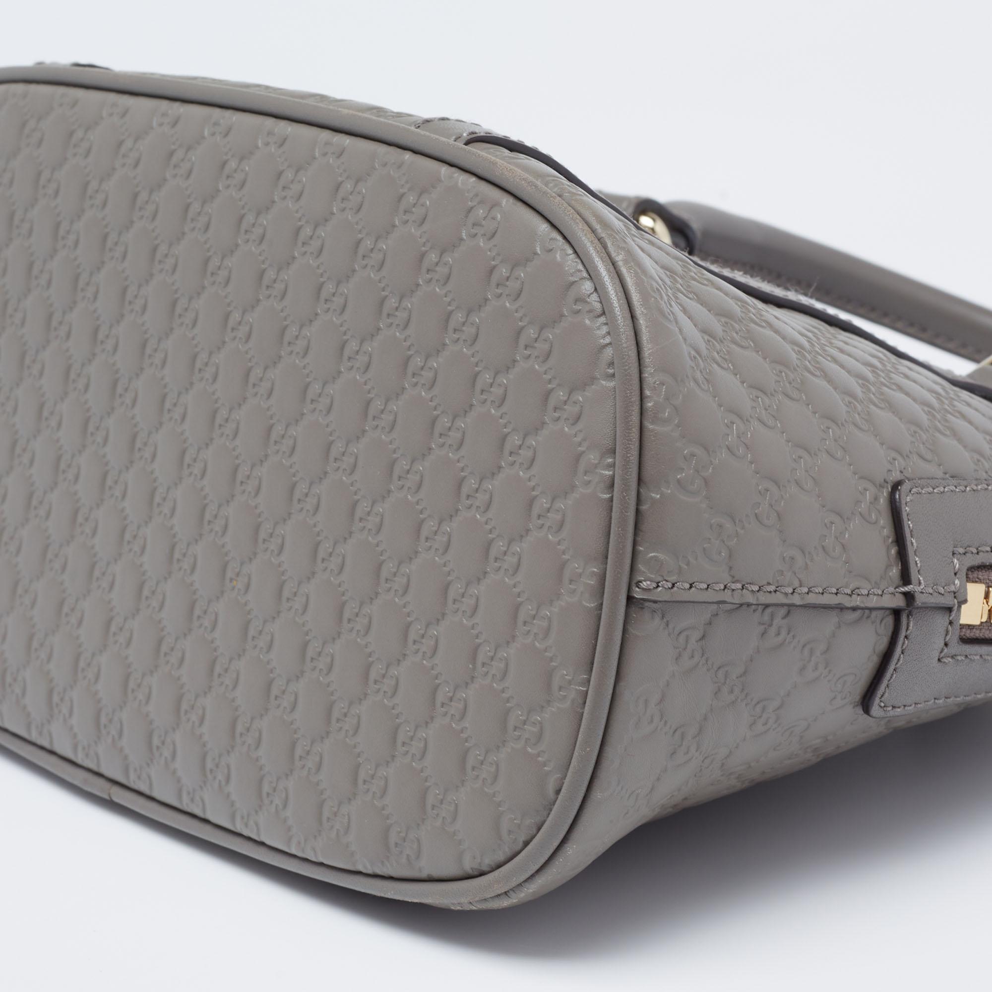 Gucci Grey Microguccissima Leather Mini Dome Satchel 2