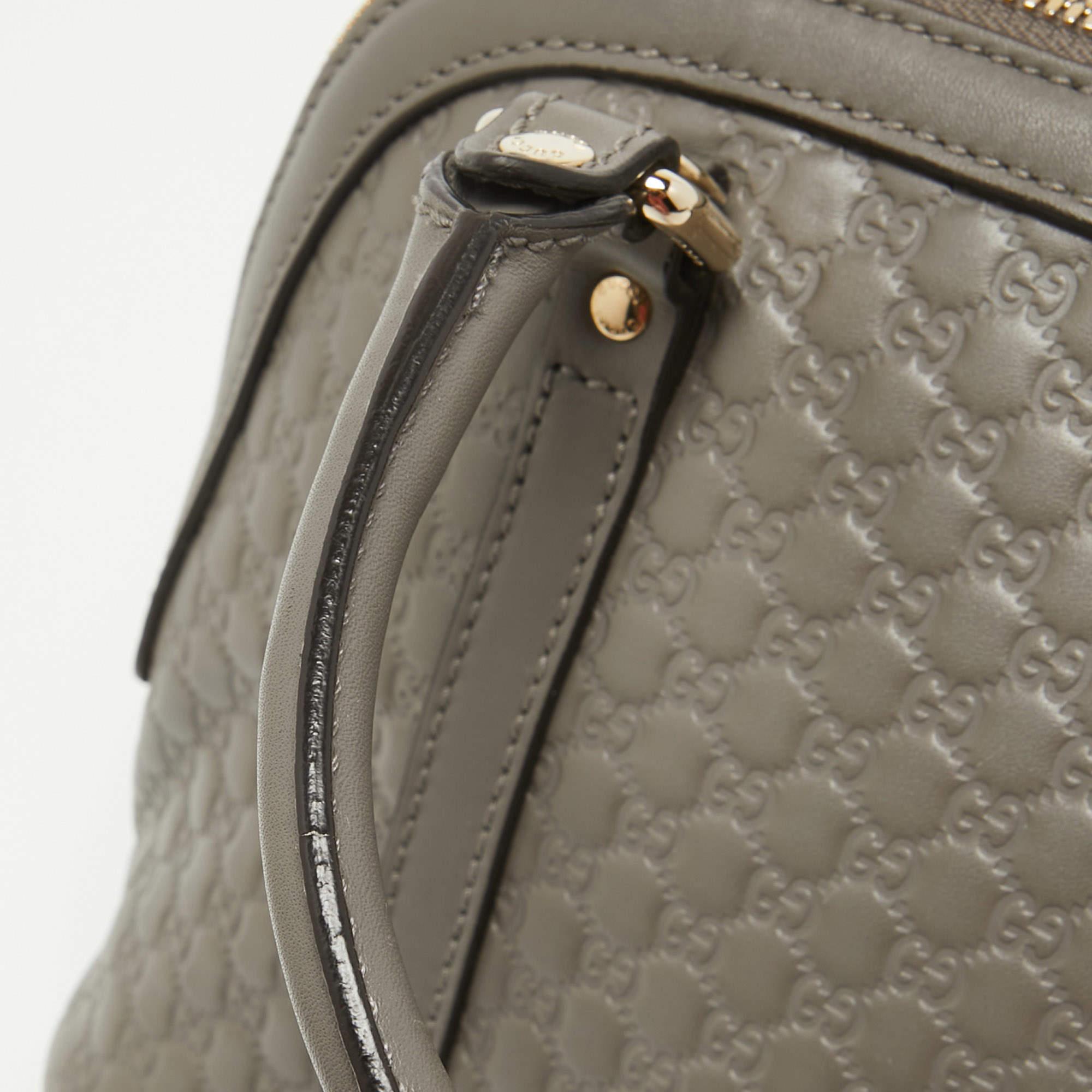 Gucci Grey Microguccissima Leather Mini Nice Dome Bag 11