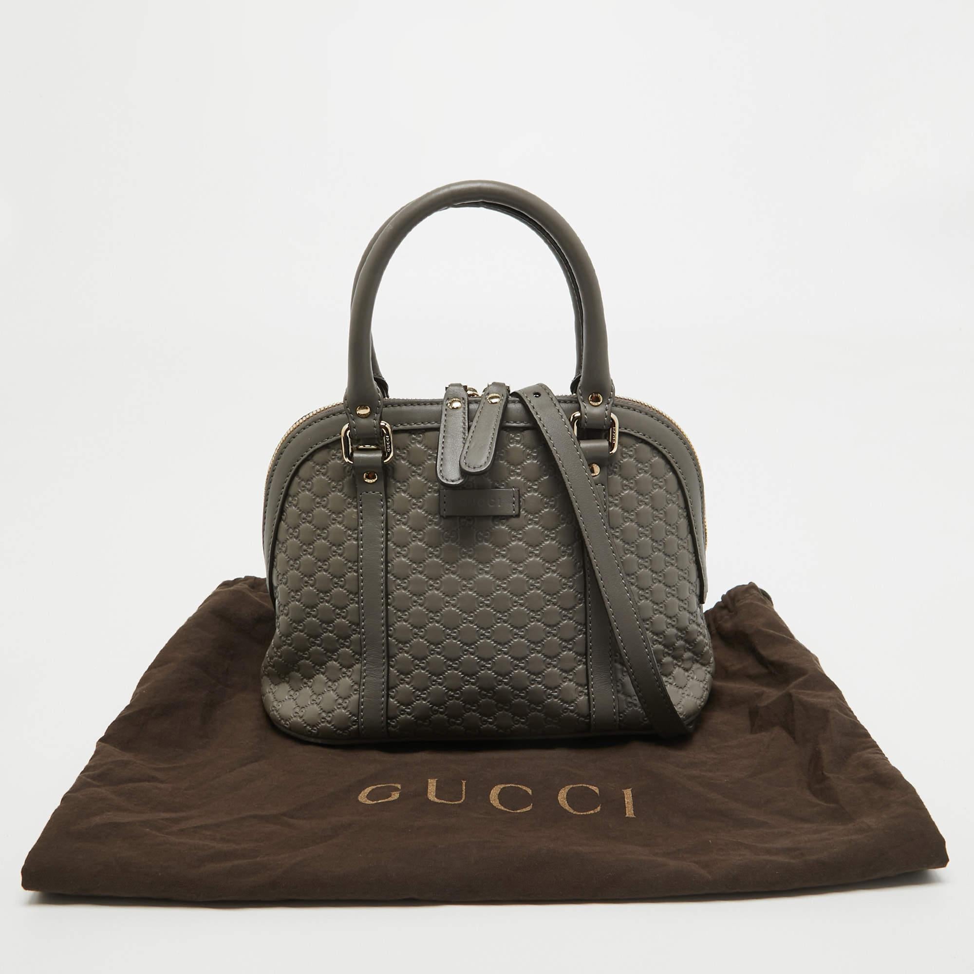Gucci Grey Microguccissima Leather Mini Nice Dome Bag 14