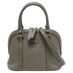 Gucci Grey Microguccissima Leather Mini Nice Dome Bag