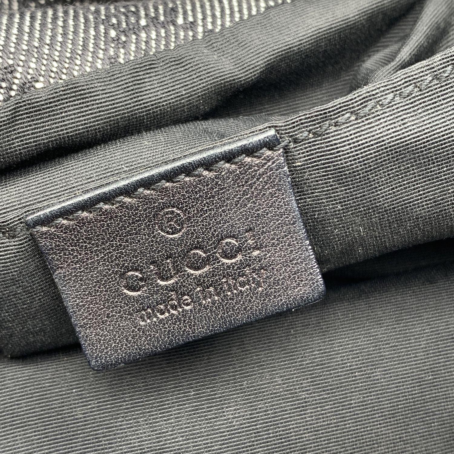 Women's Gucci Grey Monogram Denim Tote Bag with Bamboo Handles