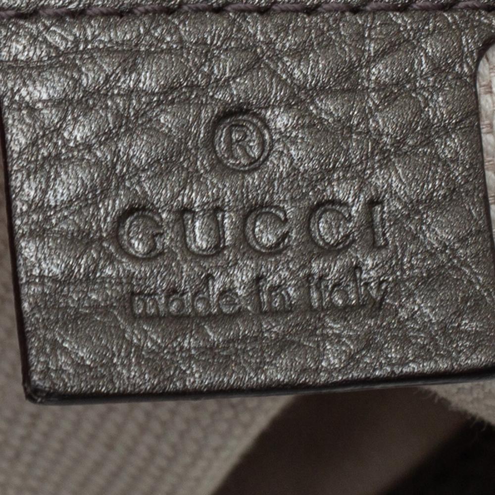 Gucci Grey Pebbled Leather Soho Working Tote 2
