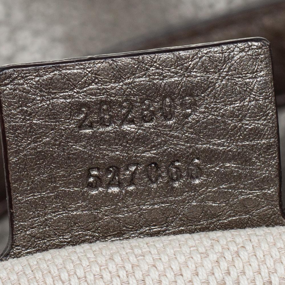 Gucci Grey Pebbled Leather Soho Working Tote 3