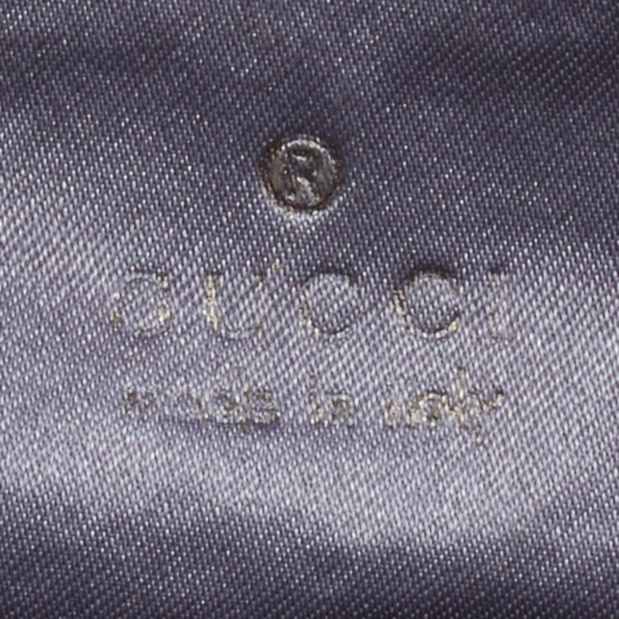Gucci Grey Satin And Leather Shoulder Bag 5