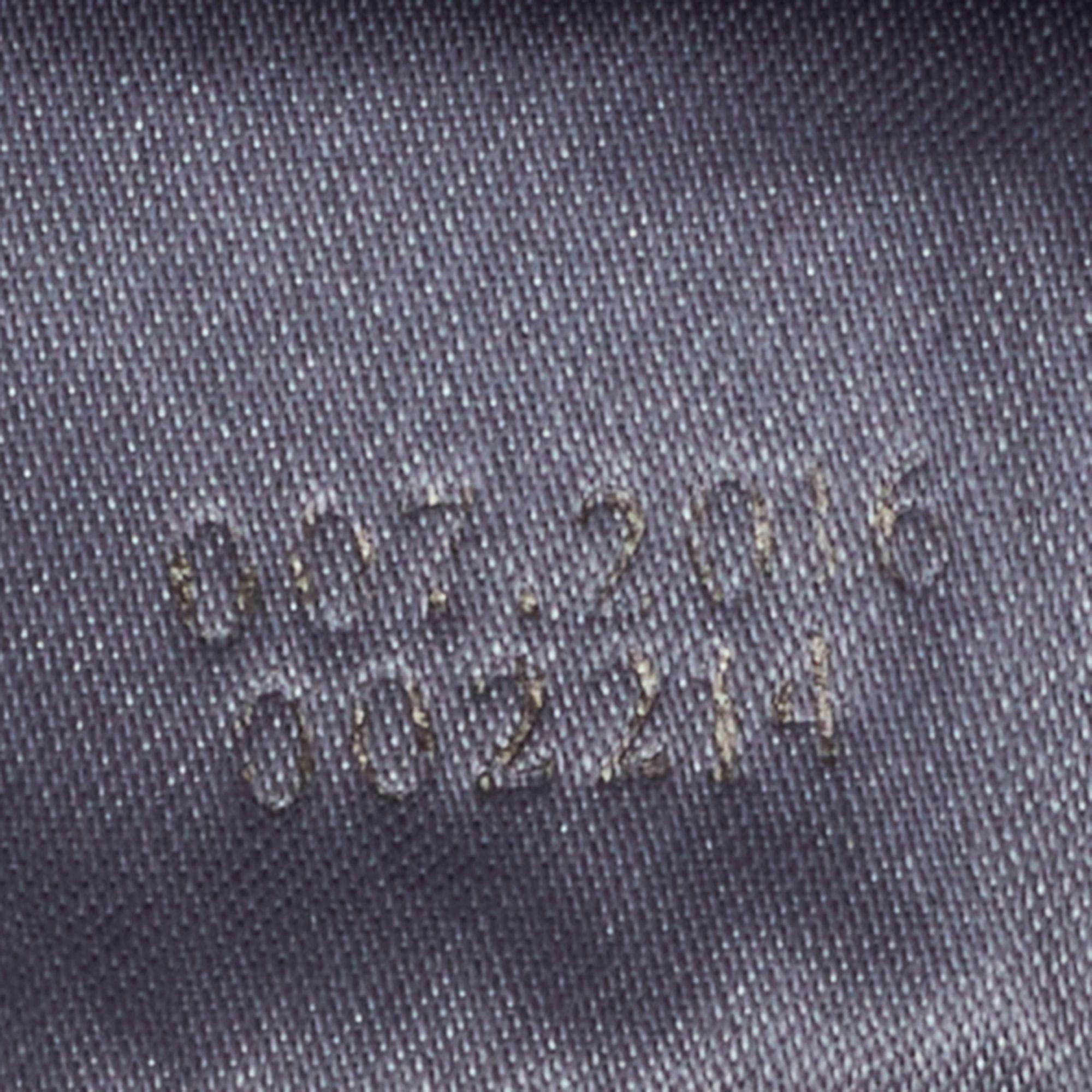 Gucci Grey Satin And Leather Shoulder Bag 6