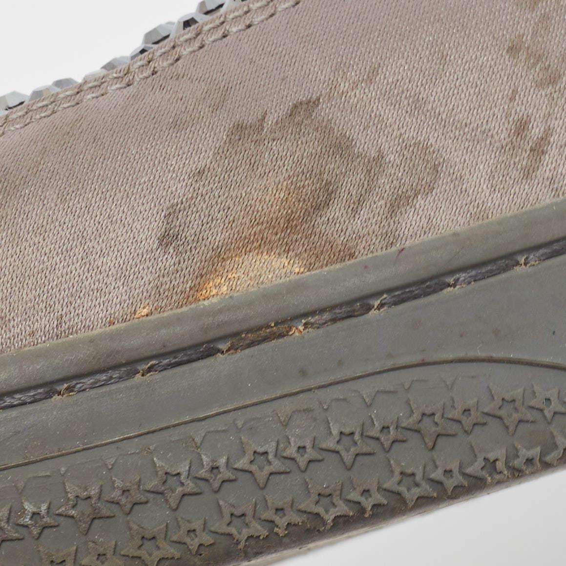 Gucci Grey Satin Crystal Embellished Coda High Top Sneakers Size 42 For Sale 3
