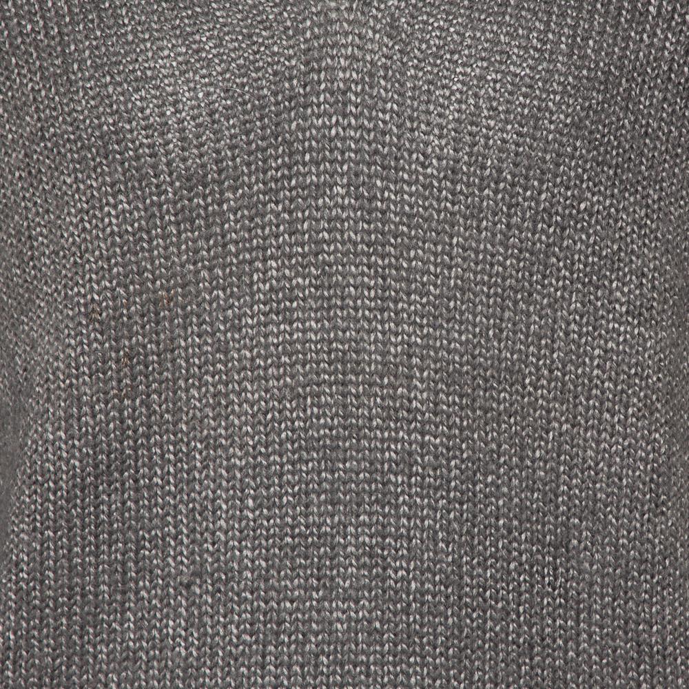 gucci black silk v neck sweater
