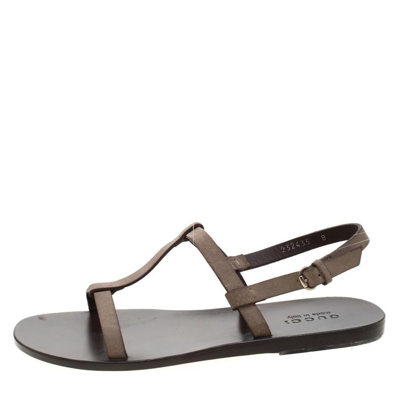 Giving men's sandals a subtle look, this Gucci pair is pure perfection. The leather straps across the vamps are coupled with buckled ankle straps and leather-lined insoles. Team them with your casuals for a laidback look.

Includes: The Luxury
