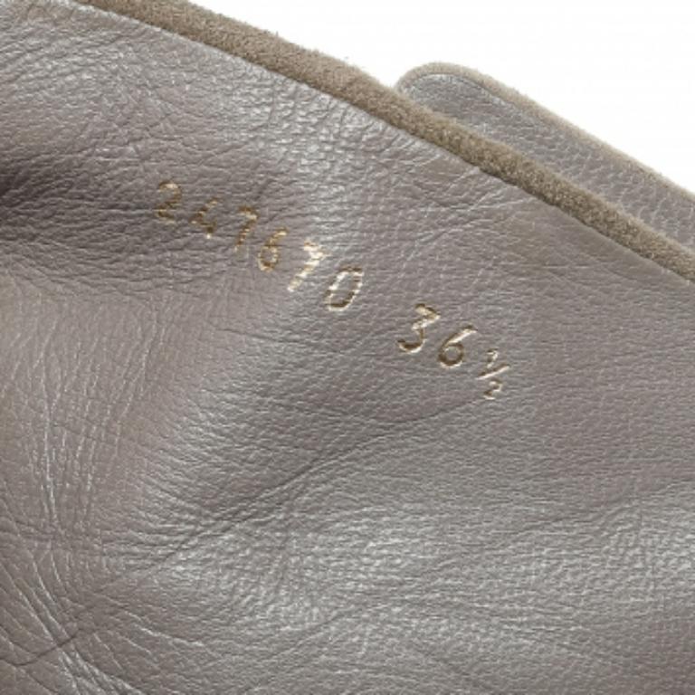 Gucci Botines de Ante Gris Vernice Tacón Bloque Talla 36.5 en venta 4