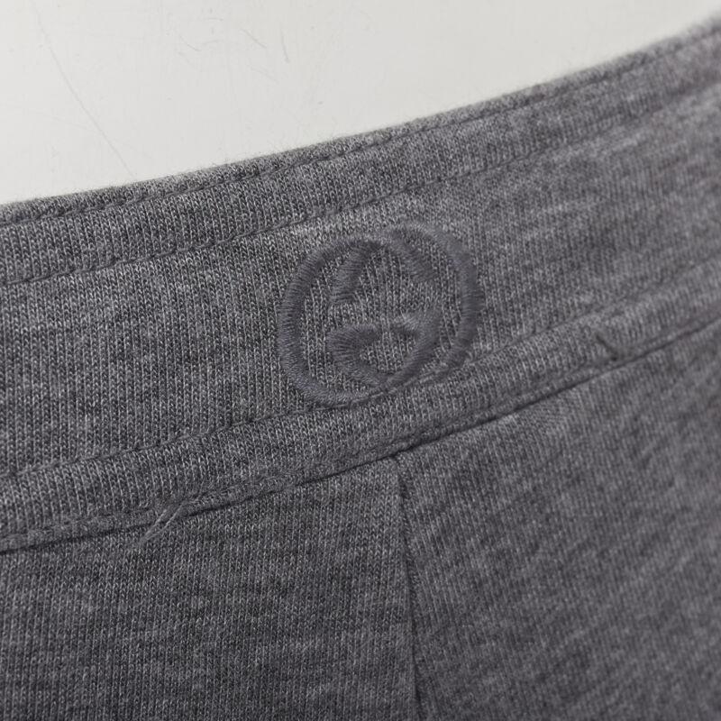 Noir Gucci - Pantalon de survêtement large en viscose de coton grise avec bande latérale noire XS en vente