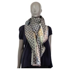 GG Jacquard Silk Scarf in Multicoloured - Gucci
