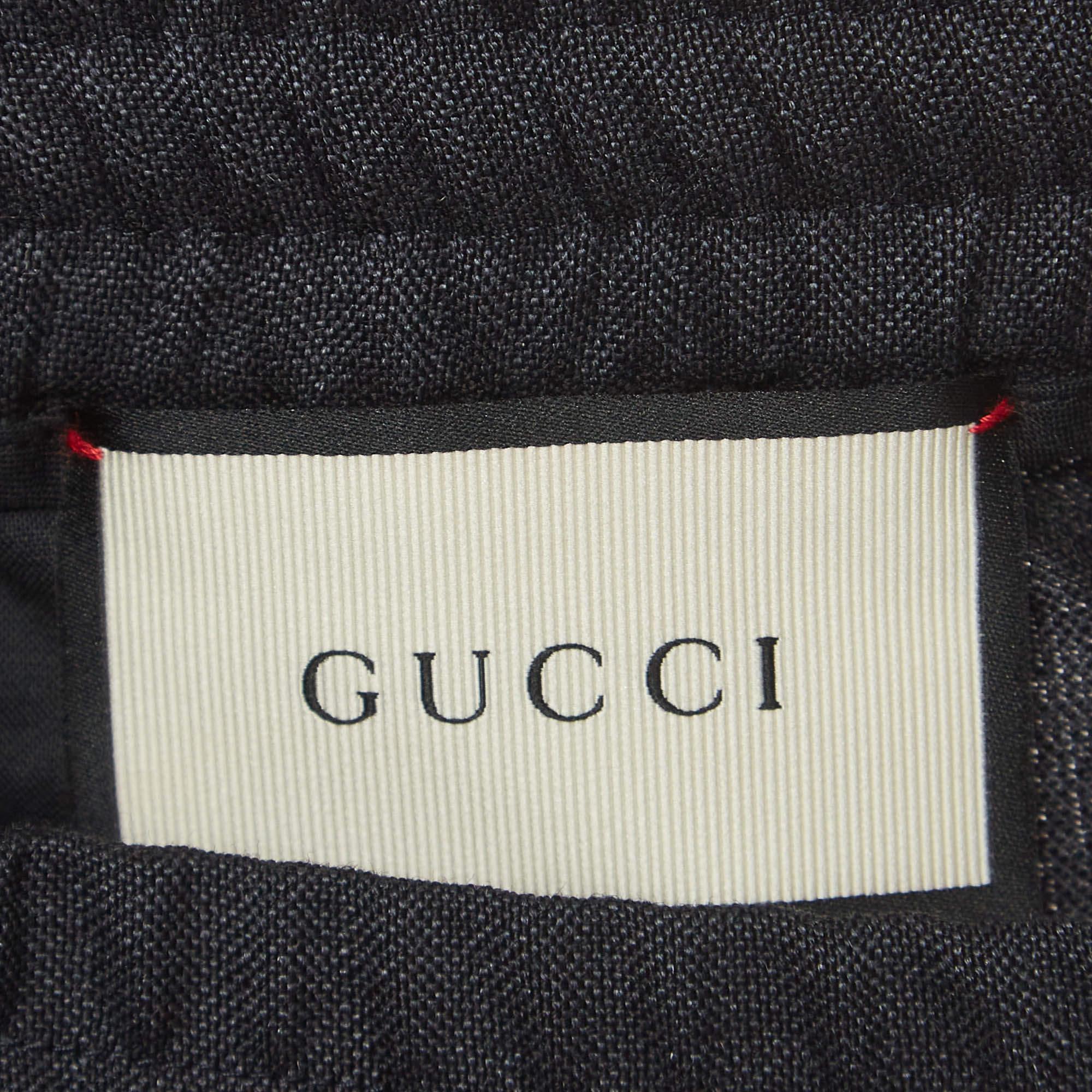 Graue Gucci-Hose mit Kordelzug aus Wolle XL im Zustand „Gut“ im Angebot in Dubai, Al Qouz 2