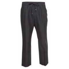 Pantalon à cordon de serrage en laine grise Gucci XL