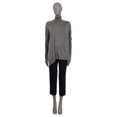 GUCCI grey wool & silk BATWING TURTLENECK Sweater S