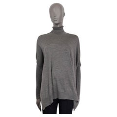 GUCCI grey wool & silk BATWING TURTLENECK Sweater S