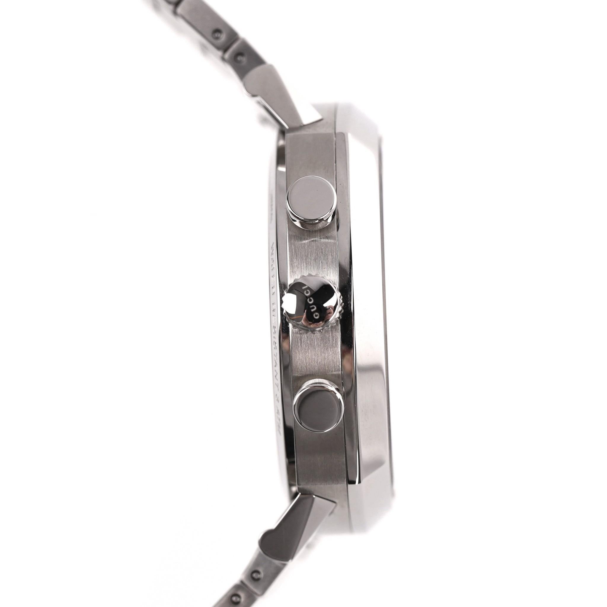 Gucci Grip Chronograph Stainless Steel Watch 40mm For Sale 3
