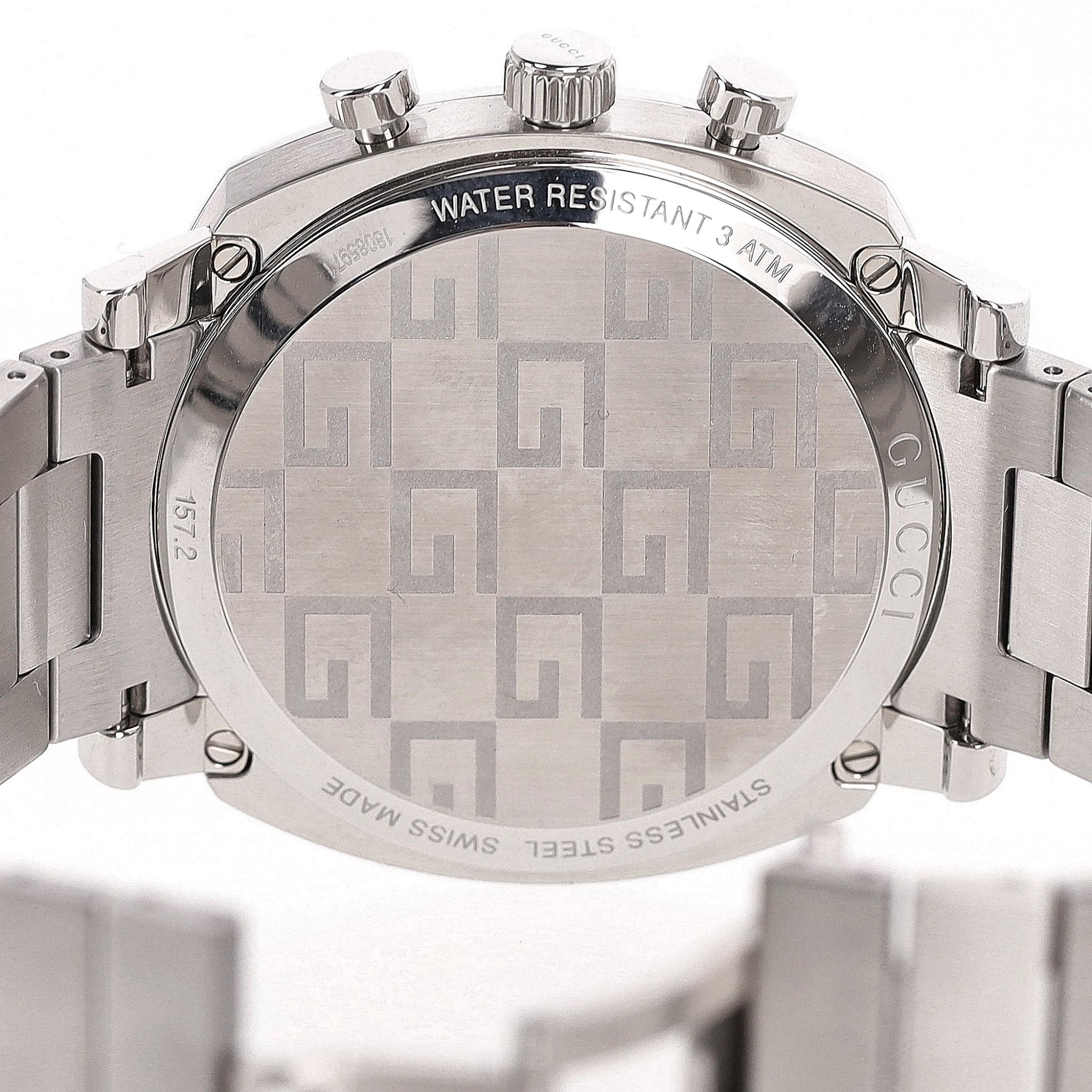Gucci Grip Chronograph Stainless Steel Watch 40mm For Sale 4