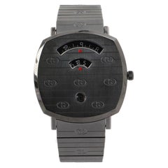 Gucci Grip Date Quartz Watch PVD Stainless Steel 38