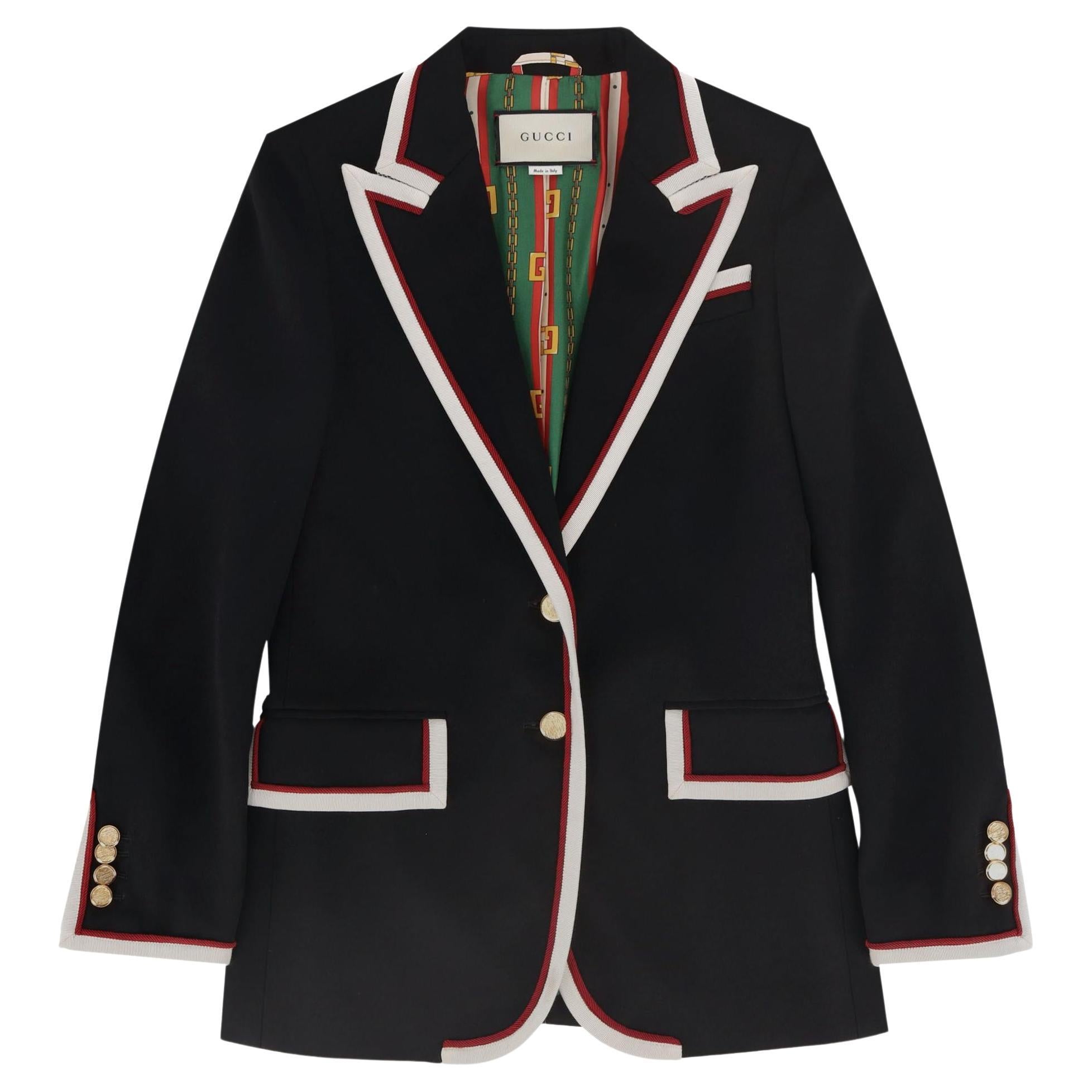 Blazer/Giacca in cady guarnito di Gucci