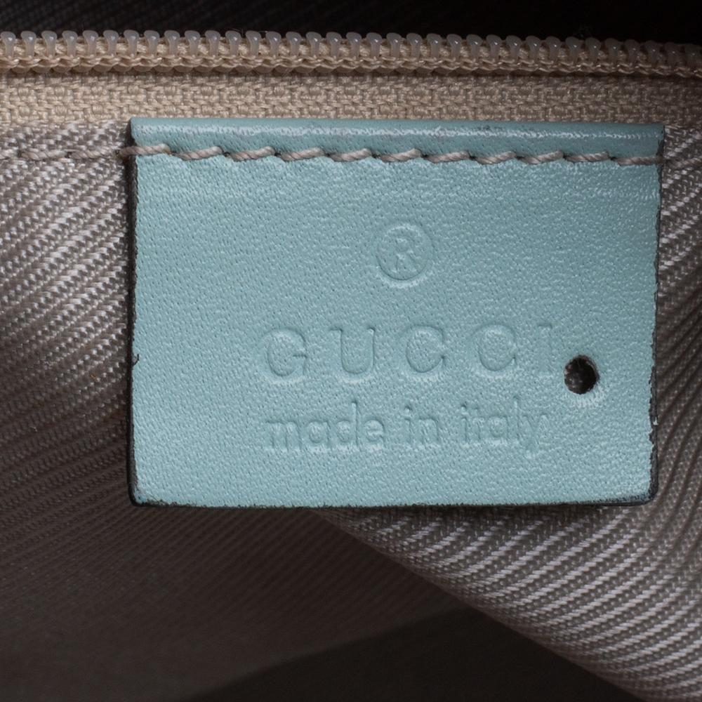 GUCCI Gucci Light Blue Micro Guccissima Leather Capri Bowler Bag 4