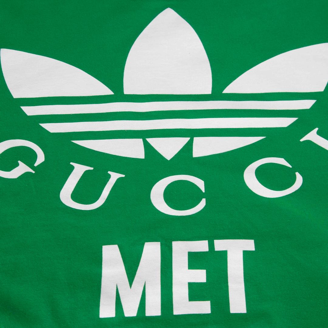 Gucci Gucci x Adidas Green Oversized Printed T-Shirt Size S In Good Condition In London, GB