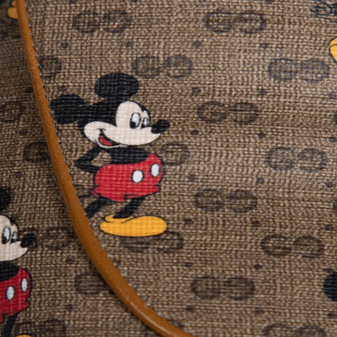 Gucci Gucci x Disney Brown Mini GG Mickey Print Princetown Mules Size IT 36 1