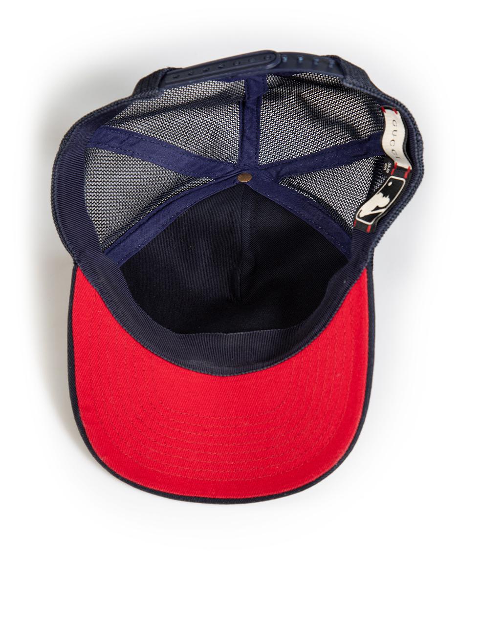Gucci Gucci x NY Yankees Flower Embellished Logo Cap In Good Condition In London, GB
