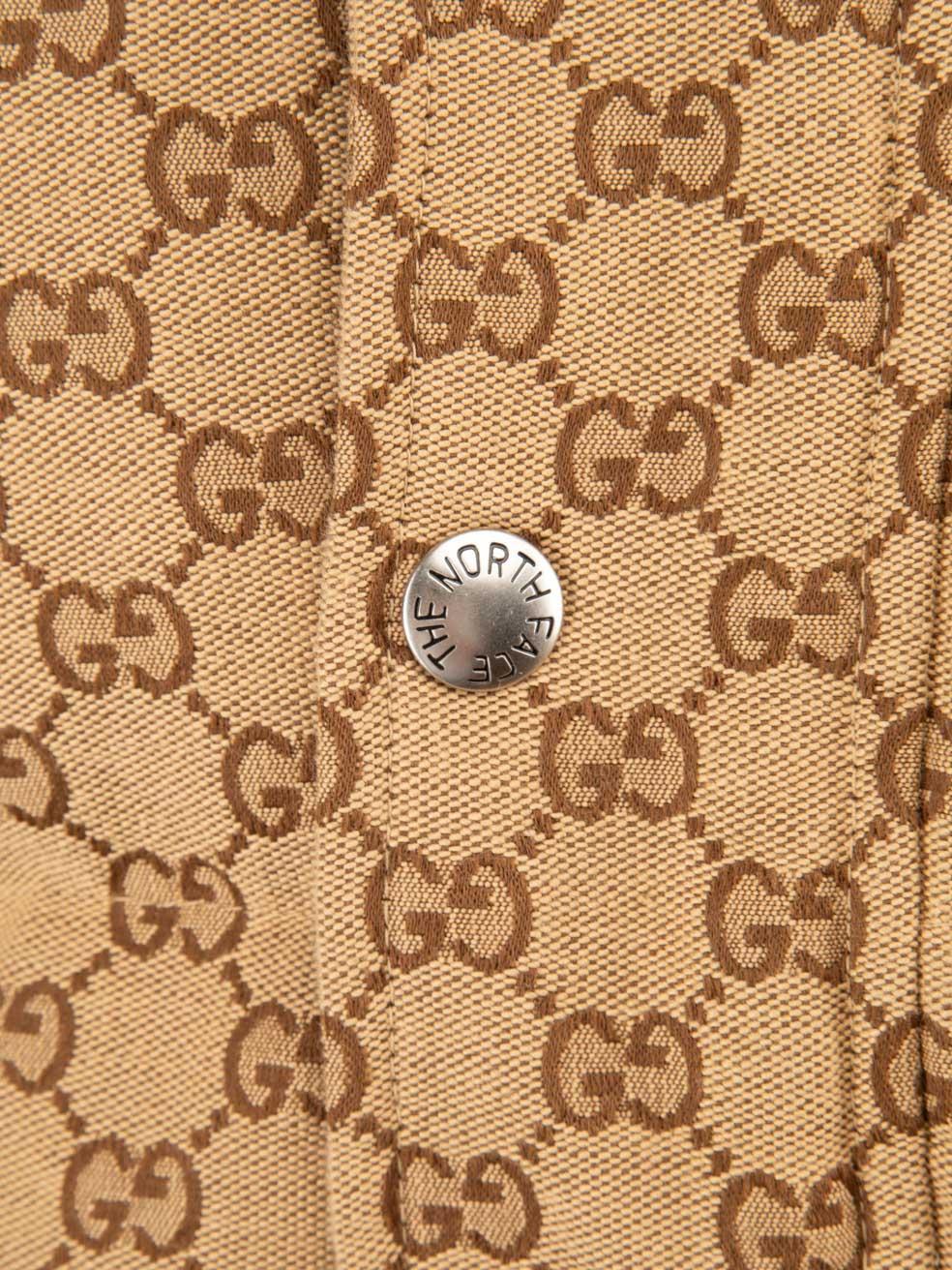 Gucci Gucci x The North Face 2021 Brown Supreme GG Quilted Puffer Coat Size XXS 1