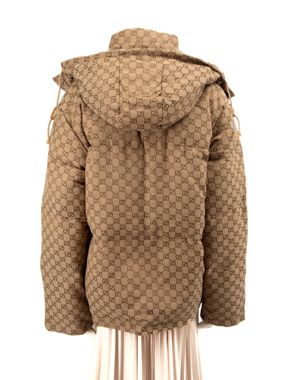 Gucci Gucci X The North Face Beige Puffer Coat Size L In Good Condition In London, GB