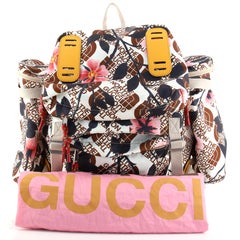 Gucci Gucci x The North Face Flap Backpack Printed Nylon Large