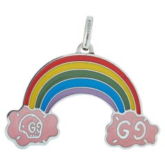 Gucci GucciGhost Silver and Enamel Rainbow Motif Charm