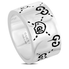 Gucci GucciGhost Silver Wide Ring