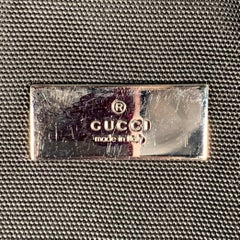 GUCCI Guccissima Black Embossed Nylon Leather Messenger Bag