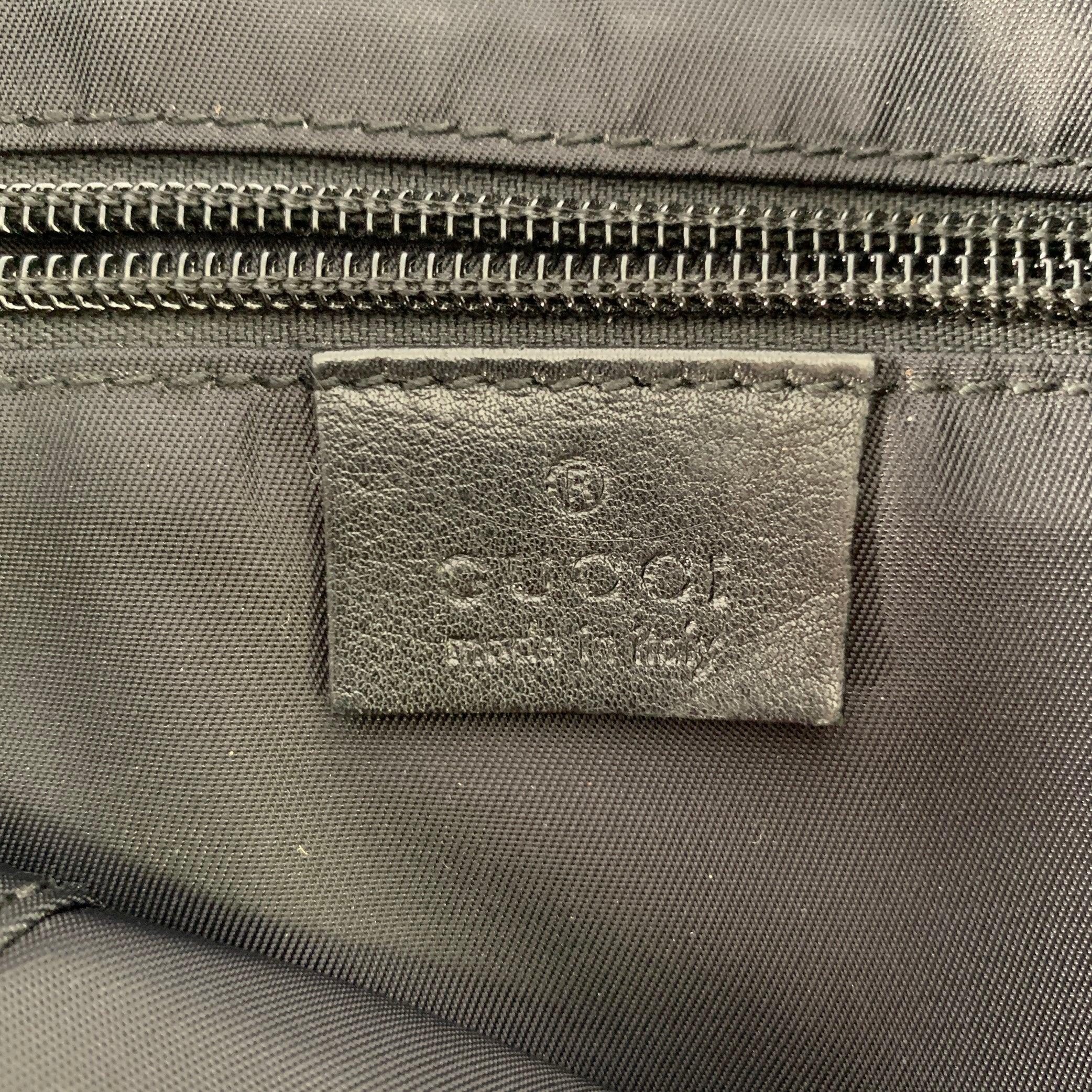 GUCCI Guccissima Bolso Mensajero Piel Nylon Repujado Negro en venta 2
