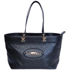 Gucci Guccissima Black Medium Punch Tote (145996)