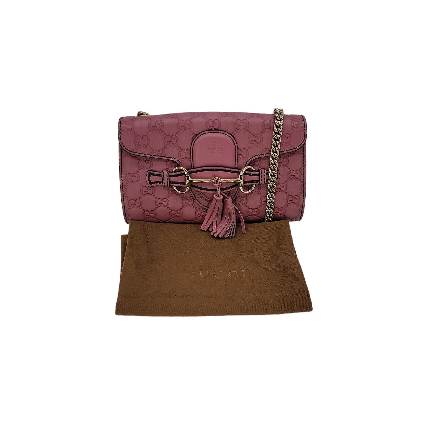 Sac à bandoulière Emily Gucci Guccissima en vente 6