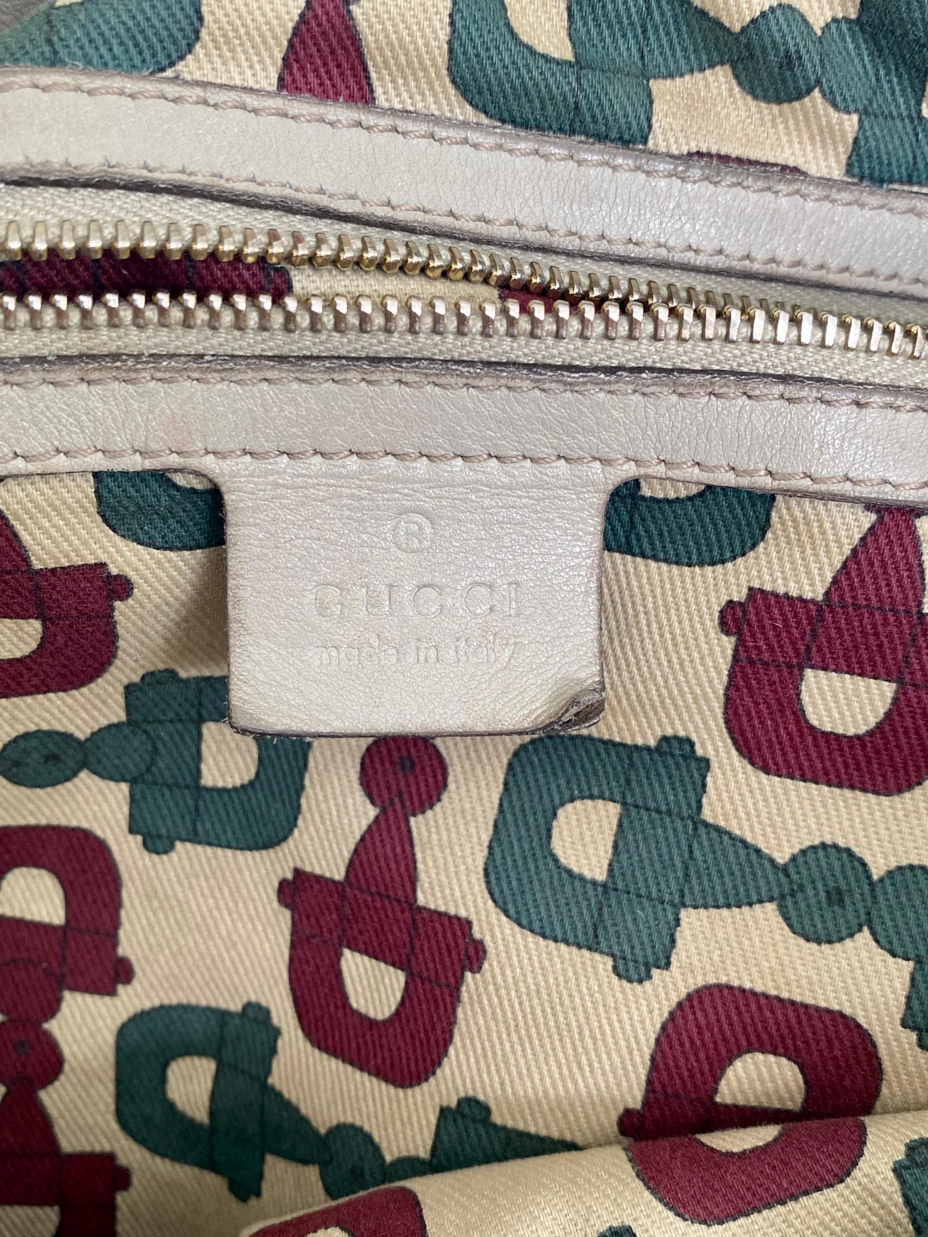 Gucci Guccissima Gray Leather Indy Top Handle Crossbody Strap Bag For Sale 2