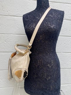 Sac à bandoulière Gucci Guccissima en cuir gris Indy avec poignée supérieure