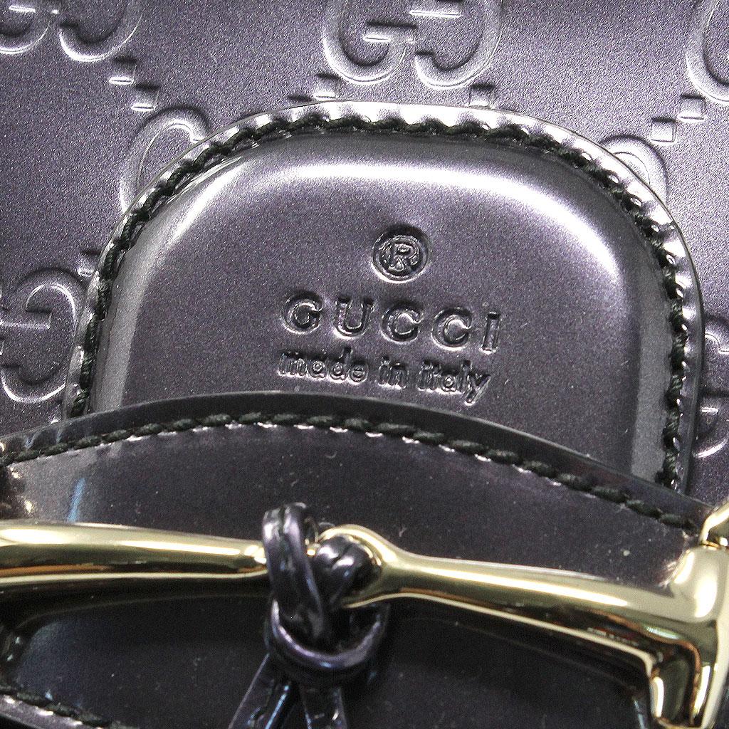 Gucci Guccissima Large Deep Plum Emily Monogram Fringe Thick Chain Handbag 2
