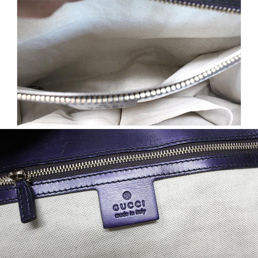 Gucci Guccissima Large Deep Plum Emily Monogram Fringe Thick Chain Handbag 5