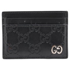 Gucci Guccissima Leather Card Case Black