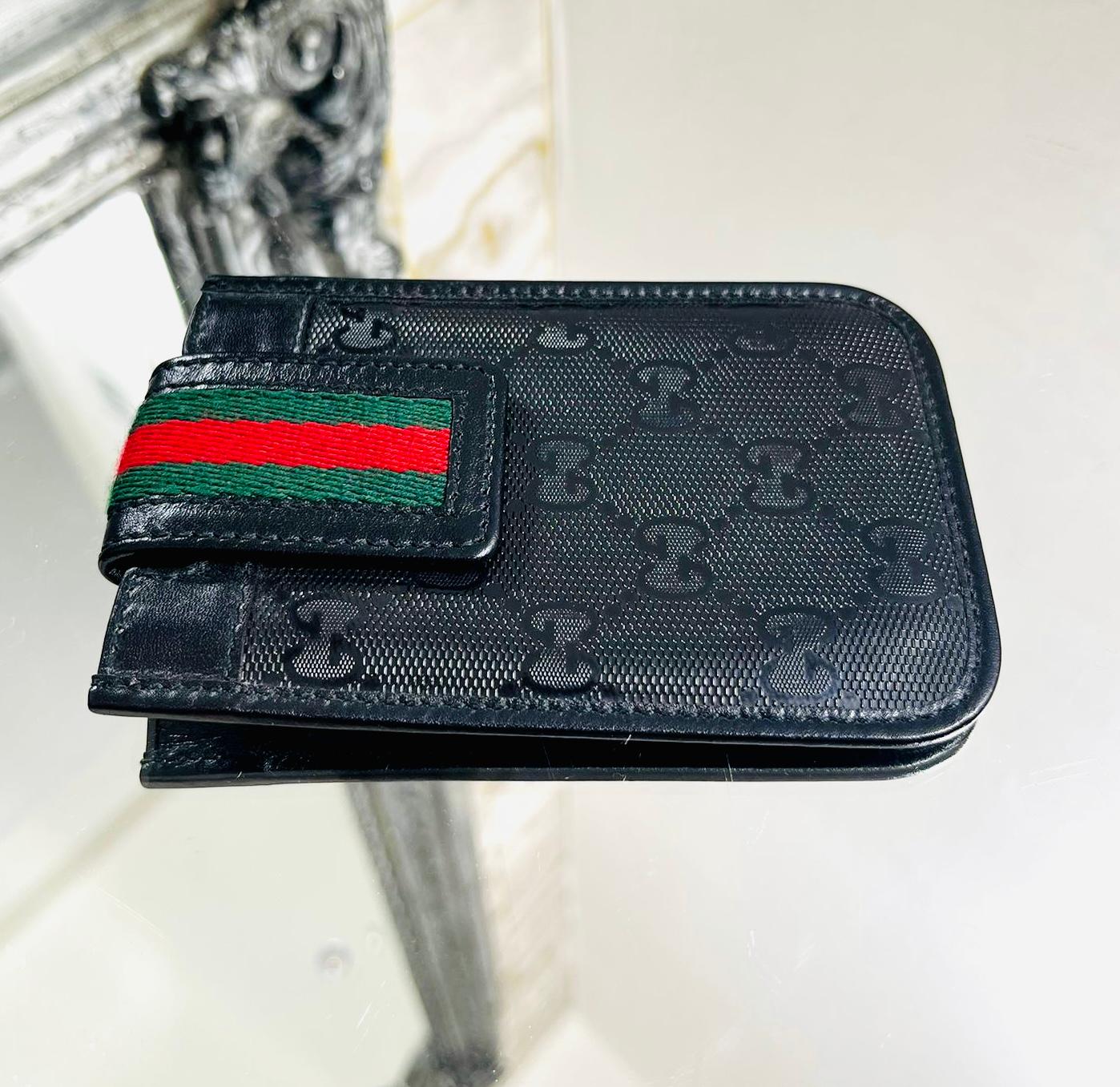 Black Gucci Guccissima Leather iPhone Case For Sale